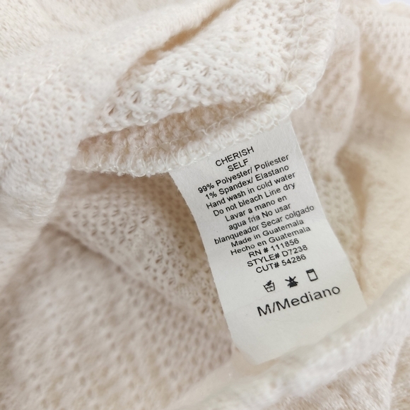 Mod Boutique Cream Sweater Dress Sz M - Picture 8 of 11